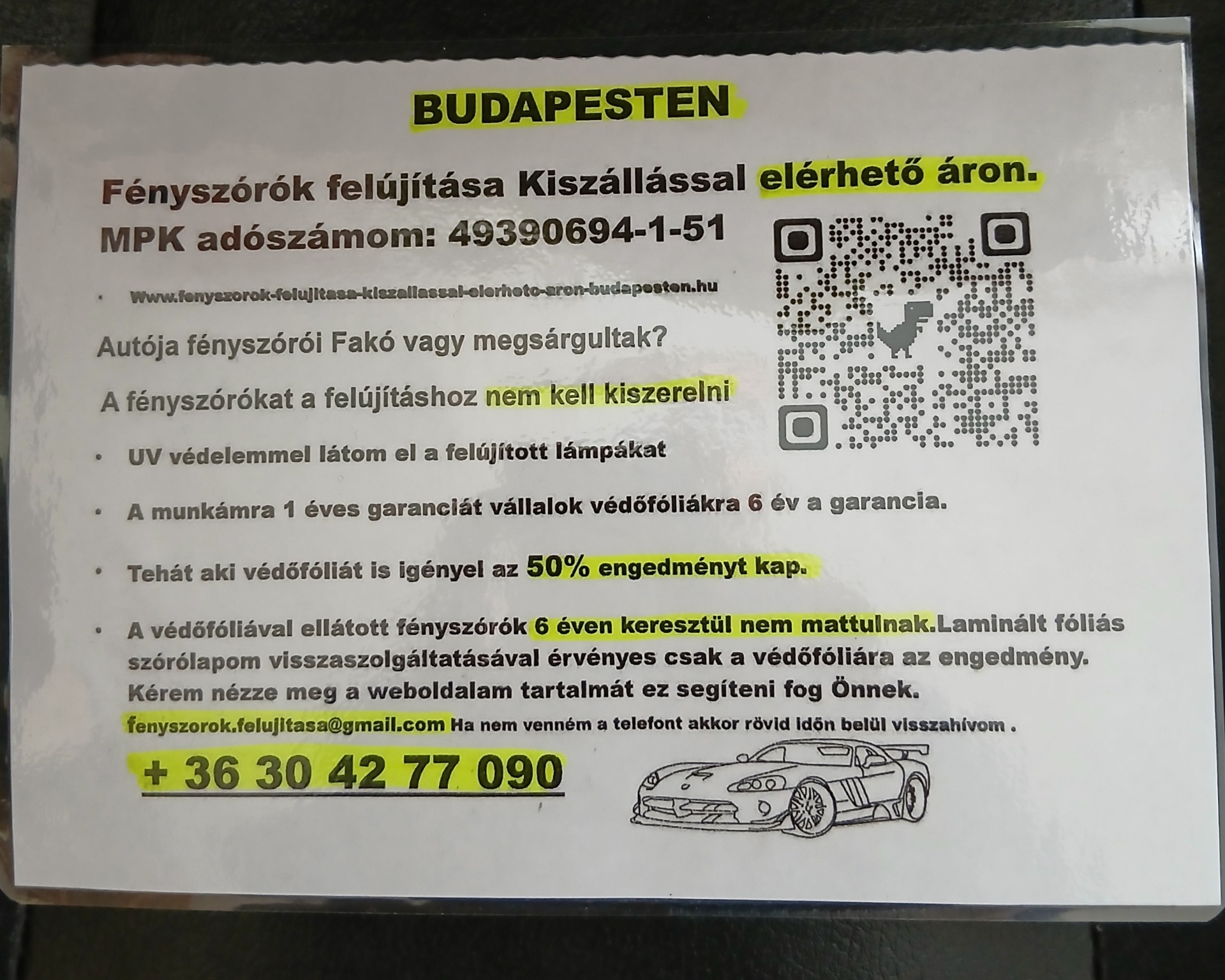 Miért is hasznos egy laminált szórólap? Időálló,vízálló,többszörösen fel lehet használni és ezzel ia védjük a természetet.
